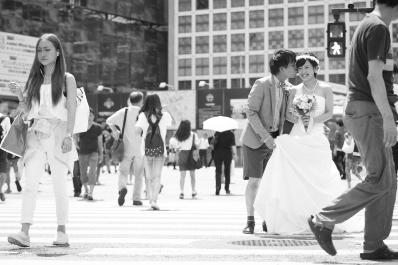 渋谷スクランブル交差点,結婚写真