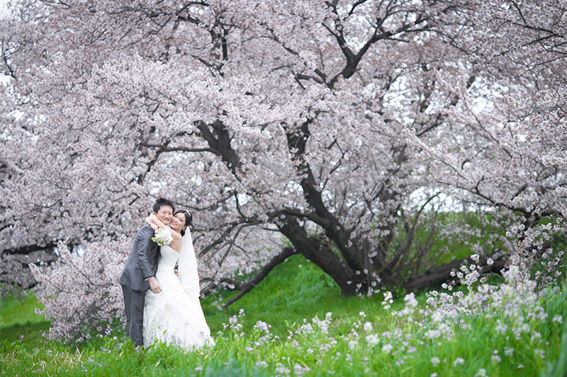 桜の季節に撮るハッピーなウェディングフォトにおすすめのポーズ5つ