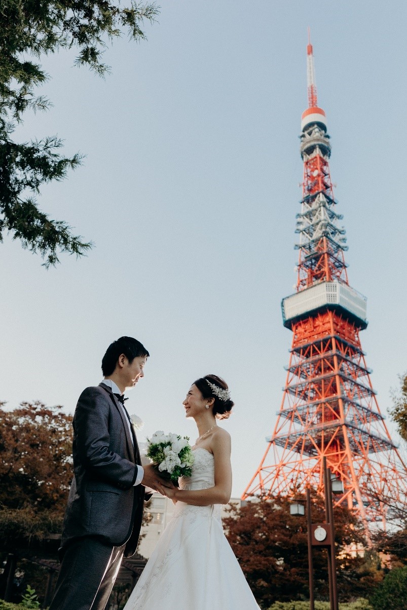 人気急上昇中 東京タワーでウェディングフォトの前撮りをしよう フォトウェディング 結婚式の前撮り Howtoコラム